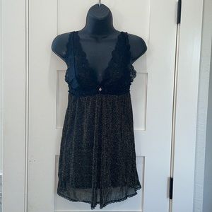 Seductivewear by Cinema Etoile Black Lace Teddy Lingerie nightie